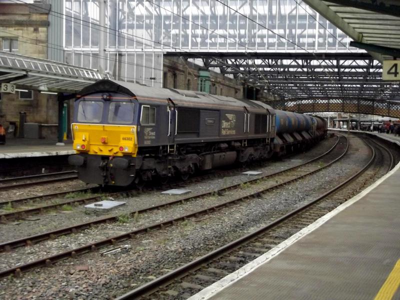 66302 at Carlisle: DRS 66302 arrives at Carlisle with a RHTT from Tees Dock on Saturday 5th October 2019. Photo of 66302 at Carlisle