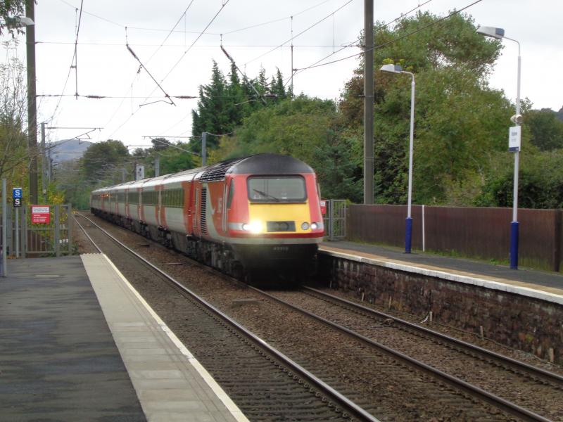 Diverted HST Kingsknowe: End on an era ? Possibly the last day LNER HSTs will run via Tyne Valley the 0952 ex Aberdeen passes Kingsknowe on a dull 5 October 2019 Photo of Diverted HST Kingsknowe