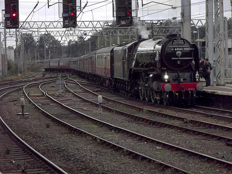 60163 at Carlisle: 60163 Tornado arrives at Carlisle with The Pennine Express Charter from Leicester on Saturday 5th October 2019. Photo of 60163 at Carlisle