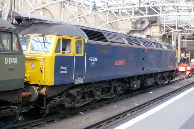 47839: 47839 at the blocks at Central after arrival on the 1Z57 on 18th October Photo of 47839