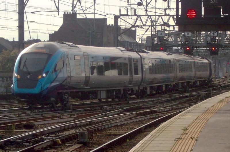 397007 at Glasgow Central: TPE Nova 3 397007 arrives at Glasgow Central with 5S41, a Staff Training and Mileage Accumulation run from Preston on Monday 14th October 2019. Photo of 397007 at Glasgow Central