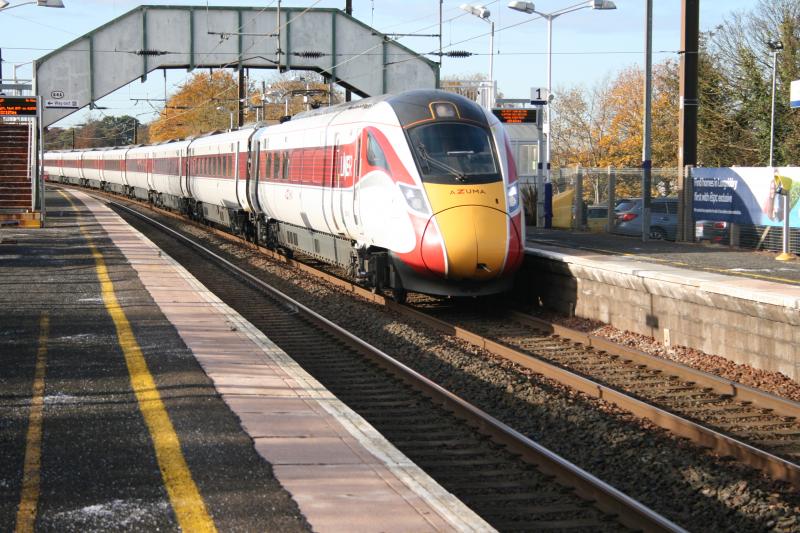 Azuma @ Longniddry 28/10/19: Azuma passing Longniddry 10:00 Am ex Edinburgh 28/10119. Photo of Azuma @ Longniddry 28/10/19