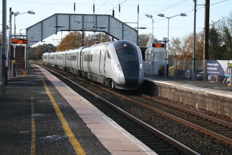Class 800 @ Longniddry 28/10/19: Trans Pennine Express? passing Longniddry on 28/10/19 Photo of Class 800 @ Longniddry 28/10/19