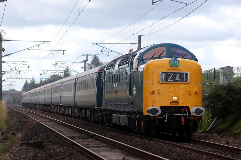 Deltic Railtour: Crewe- Edinburgh Deltic Railtour at Cobbinshaw on Carstairs- Edinburgh line Photo of Deltic Railtour