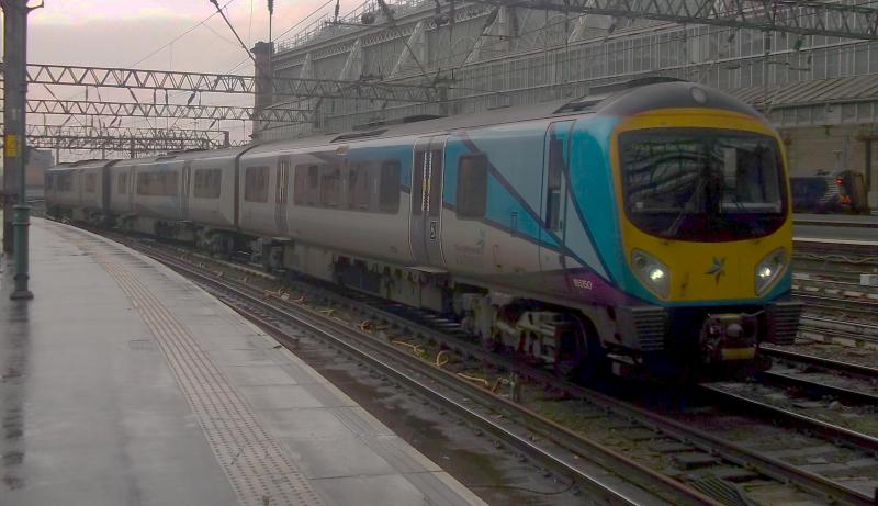 185150 at Glasgow Central: Probably not to be seen much longer is TPE 185150 arriving at Glasgow Central with the service from Manchester Airport on Monday 25th November 2019. Photo of 185150 at Glasgow Central