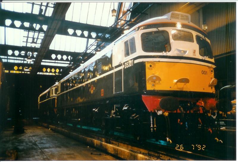 D5301: D5301 being restored at Eastfield on the 26th July 1992. Photo of D5301