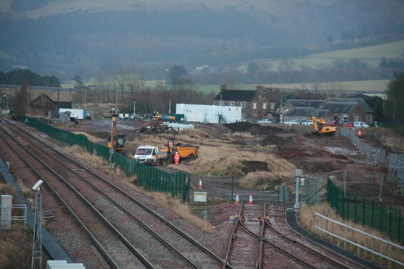 Blackford 19/12/19 Highland Spring Terminal: Enabling work for the new Highland Spring terminal underway by Luddon Photo of Blackford 19/12/19 Highland Spring Terminal