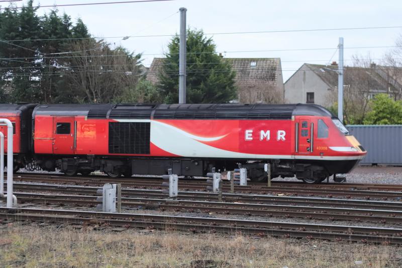 EMR 43308 : 43308 in Lner livery with EMR vinyls part of 2 + 8 set at Craigentinny on 20/12/2019 Photo of EMR 43308