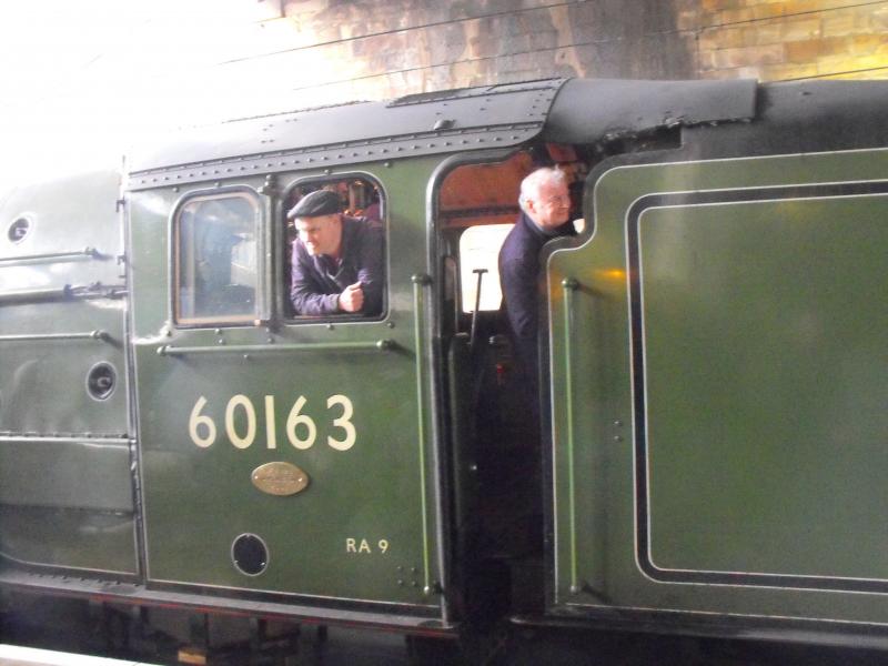 Tornado crew from today: Tornado crew after arrival in Edinburgh Waverley. Photo of Tornado crew from today