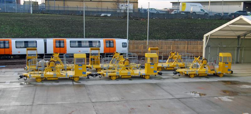 Glasgow Subway New PW Wagons: 6 New Geismar Cable Drum Carriers for Glasgow Underground Photo of Glasgow Subway New PW Wagons