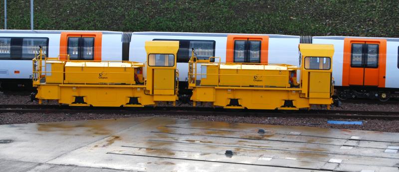 Glasgow Subway 2 New Electric Locos: 2 New Electric powered locos ready for a nightshift with Cable Drum Wagons Photo of Glasgow Subway 2 New Electric Locos
