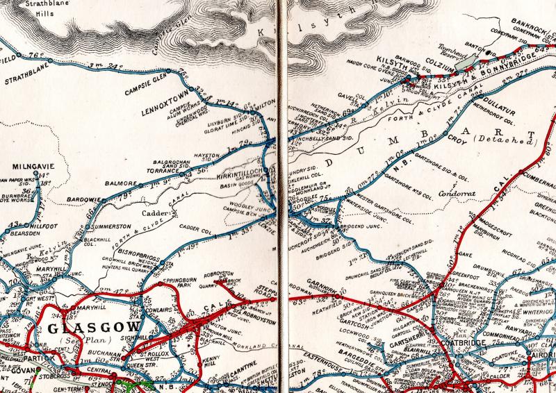 RCH Map Section: Taken from the Railway Clearing House Map of Edinburgh & Glasgow District of 1907 Photo of RCH Map Section