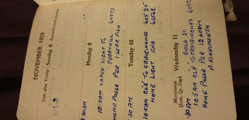 Diary entry 9/11/1959: Photo of Diary entry 9/11/1959