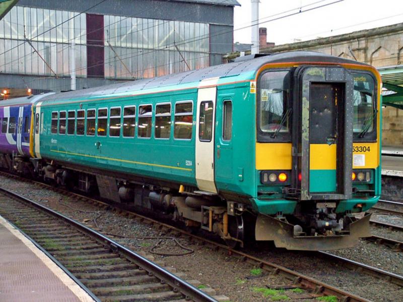 153304 at Carlsile: Wearing the Arriva Northern livery, 153304 waits at Carlisle with a service to Leeds via Settle, on 8th February 2008 Photo of 153304 at Carlsile
