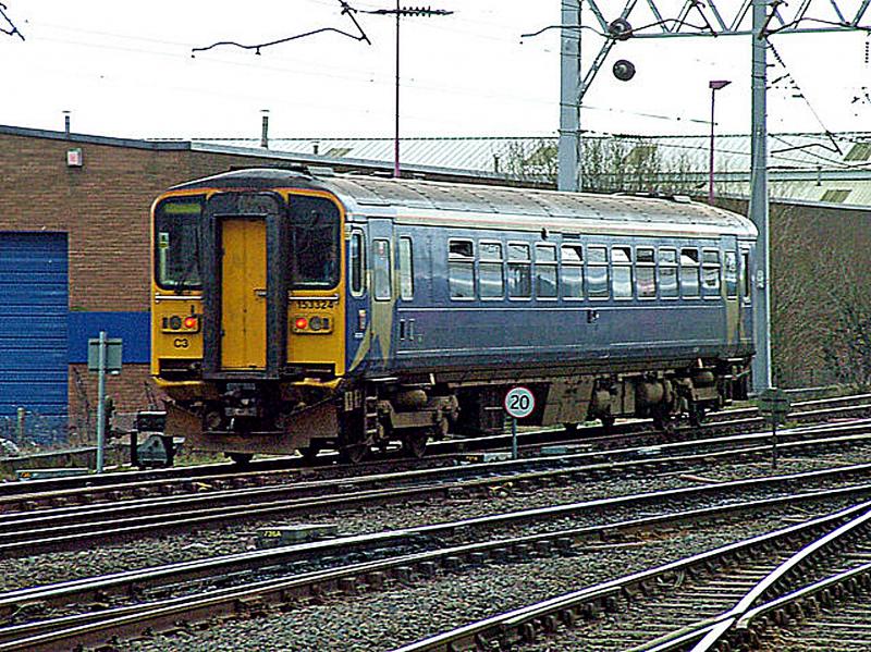 153324 at Carlisle: Wearing the First North West livery, 153324 arrives at Carlisle with a service from Leeds via Settle, on 8th February 2008 Photo of 153324 at Carlisle