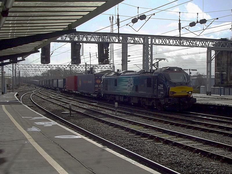 88008 at Carlisle: DRS 88008 arrives at Carlisle with 4S43, the Tesco Intermodal from Daventry to Mossend on 29th February 2020 Photo of 88008 at Carlisle