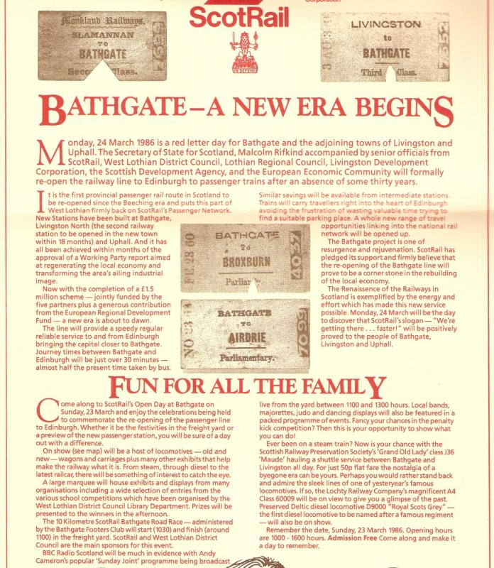 Bathgate open day 230386 programme p4: Bathgate open day 230386 programme Photo of Bathgate open day 230386 programme p4