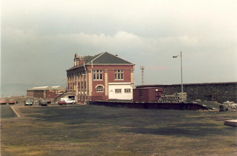 Photo of Granton gasworks station building 1986