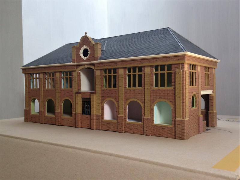 Photo of Granton gasworks station building model original condition