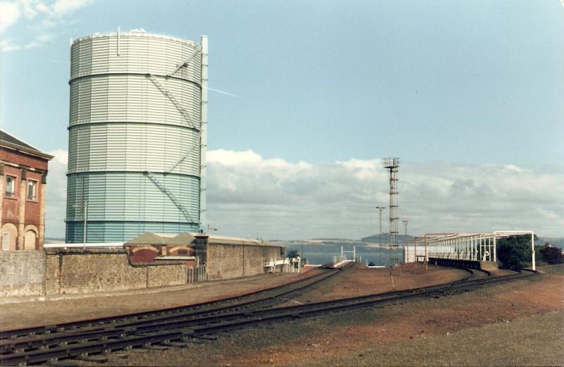 Granton gasworks sidings: Granton gasworks sidings 1986 Photo of Granton gasworks sidings
