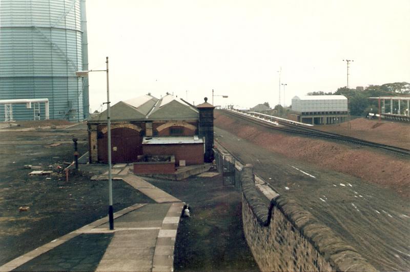 Granton gasworks sidings: Granton gasworks sidings 1986 Photo of Granton gasworks sidings