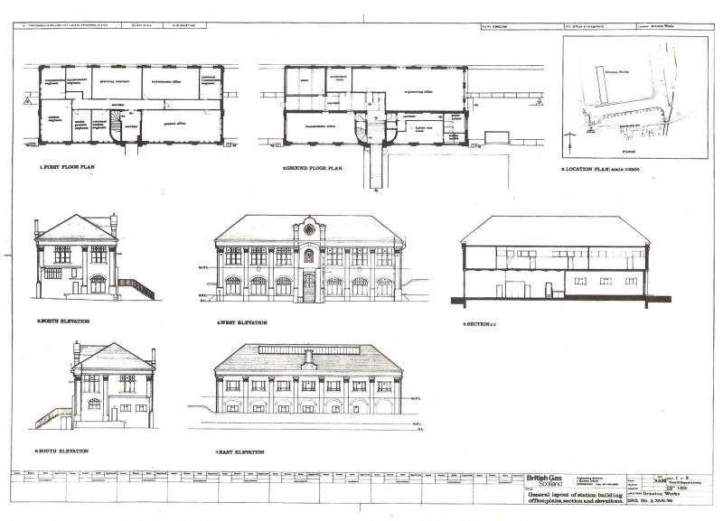 Granton gasworks station building plans 1986: Granton gasworks station building plans 1986 Photo of Granton gasworks station building plans 1986