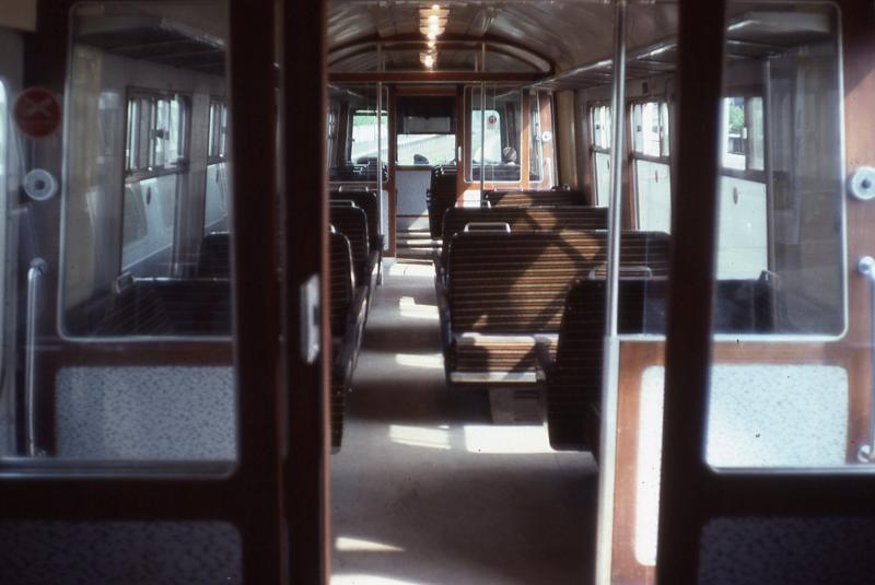Photo of Class 303 carriage interior - original condition