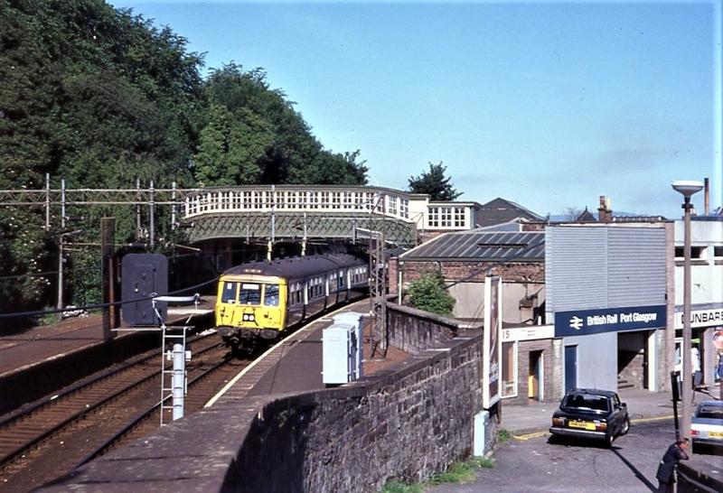 311103 at Port Glasgow: 311103 on a Gourock to Glasgow service at Port Glasgow, 19 July 1982 Photo of 311103 at Port Glasgow
