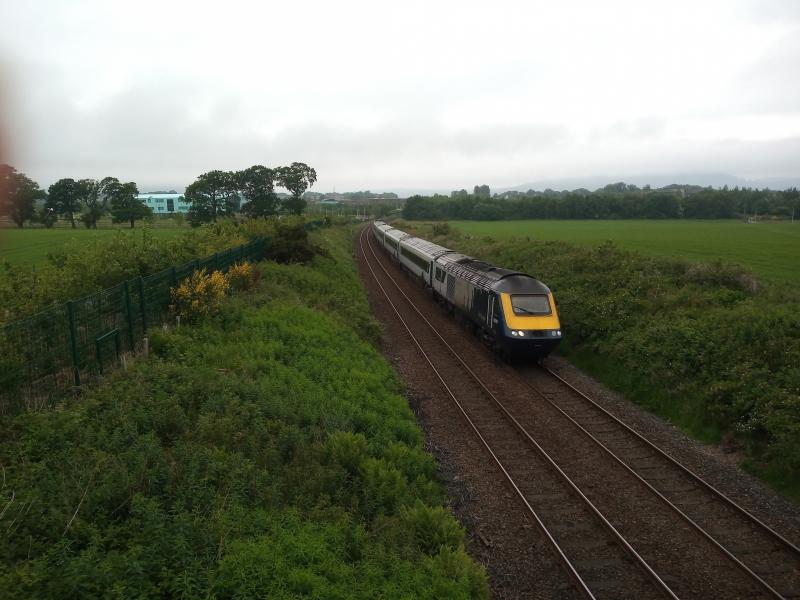 43181 @ Cradlehall - 13/06/2020: 43181 passes Cradlehall working 1B52 0944 Inverness to Edinburgh on 13/06/2020. TnT 43021 with HA05. Photo of 43181 @ Cradlehall - 13/06/2020