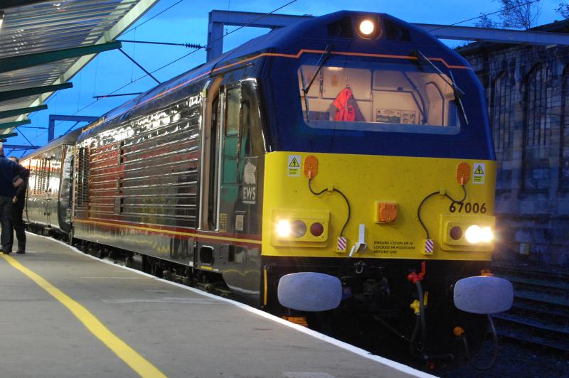 One's train: 67006 at the head of the Royal Train in Carlisle 22nd OCt 08 Photo of One's train