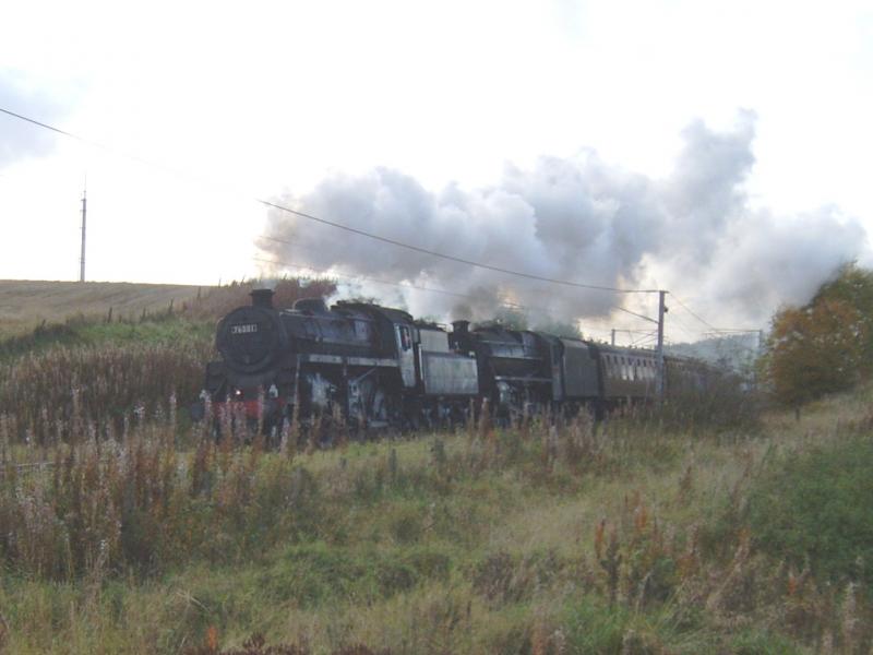 Nearly at the summit: Locos and ECS returning to Carnforth after Photo of Nearly at the summit