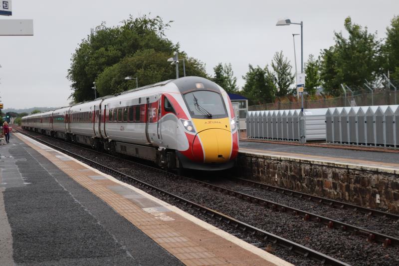 Azuma at Dyce-17-08-2020: First ever to pass along Abrdeen to Inverness line. Photo of Azuma at Dyce-17-08-2020