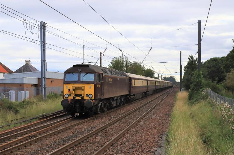 5Z17: 57316 on the rear 57601 leading on 5Z17 09.15 Joppa Straight to Darlington passing through Prestonpans on 23/08/2020 Photo of 5Z17