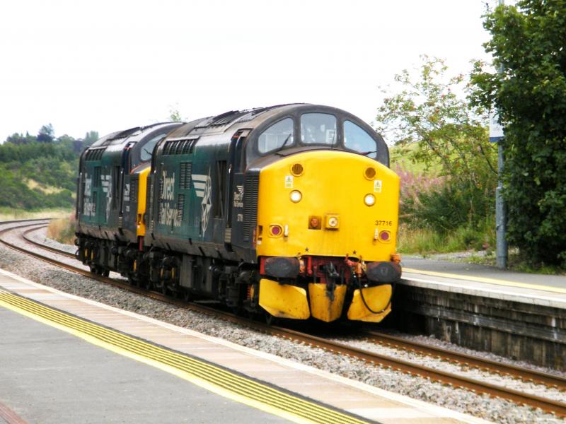 37716 & 37038 - Gleneagles - 31 August 2020: Inverness to Motherwell TMD, running 82 minutes late Photo of 37716 & 37038 - Gleneagles - 31 August 2020