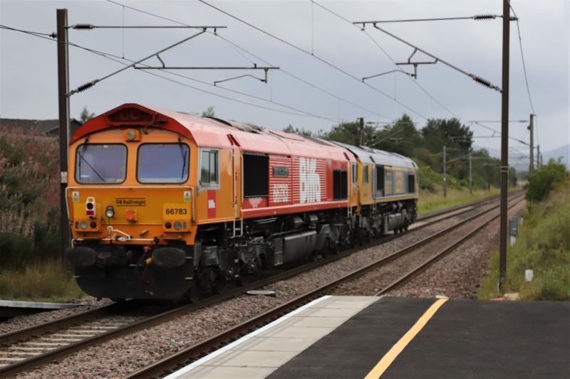 0S14: 66717 + 66783 0S14 13.34 Doncaster to Milerhill at Wayfor on 12/09/2020 Photo of 0S14