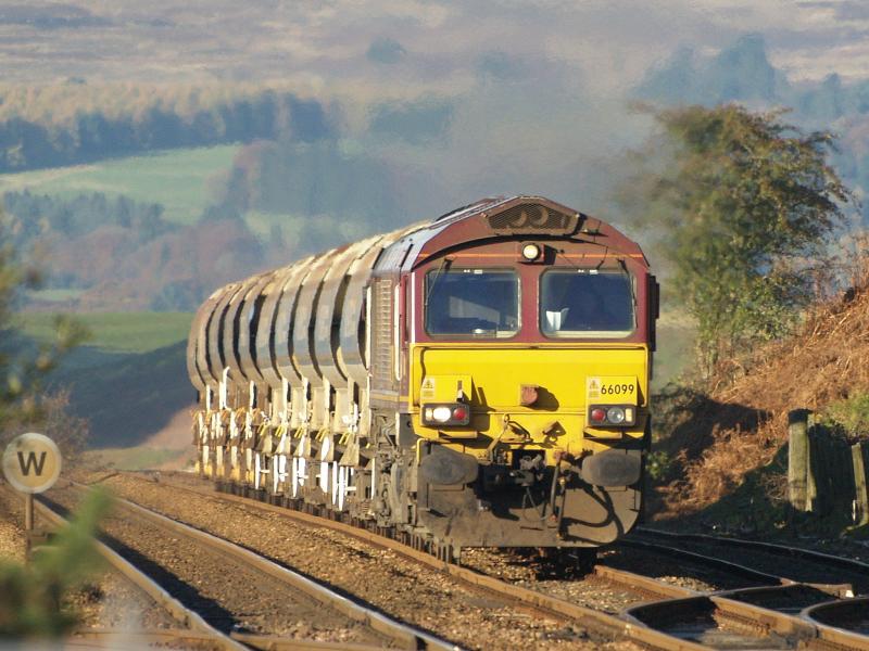 66099 Autoballasters: 66099, 6K26, Millerhill yard - Inverness at Blackford. Photo of 66099 Autoballasters