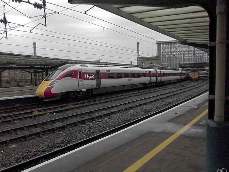 800113 at Carlisle: Diverted LNER Azuma 800113, now running on Diesel mode for the short journey to Newcastle waits at Carlisle with a service to London from Edinburgh on 3rd October 2020. Photo of 800113 at Carlisle