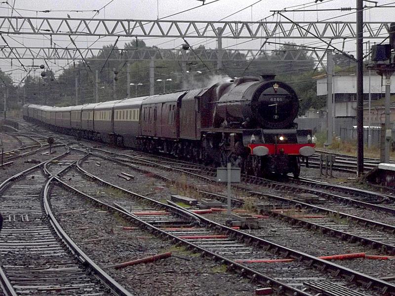 6201 at Carlisle: LMS 6201 Princess Elizabeth arrives at Carlisle with 1Z62 a Lunch Charter from Preston via Shap on 3rd October 2020. Photo of 6201 at Carlisle