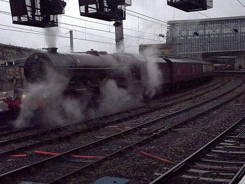 6201BCCRL.jpg: LMS 6201 Princess Elizabeth waits at Carlisle with 1Z63 a Lunch Charter to Preston via Settle on 3rd October 2020. Photo of 6201BCCRL.jpg