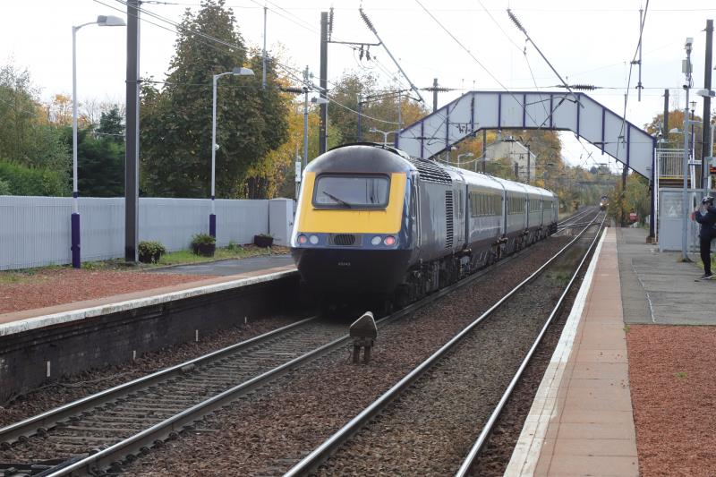 5Z43: 43142 + 43143 on 5Z43 Slateford Yard to Slateford Yard in Slateford station on 21/10/2020 Photo of 5Z43