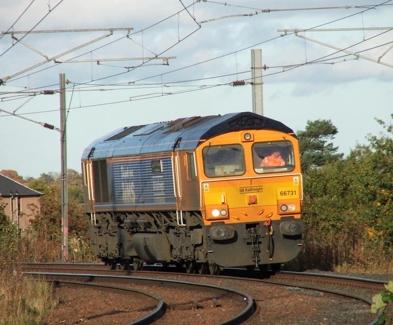 66731: 66731 work 0S14 Doncaster-Millerhill Photo of 66731