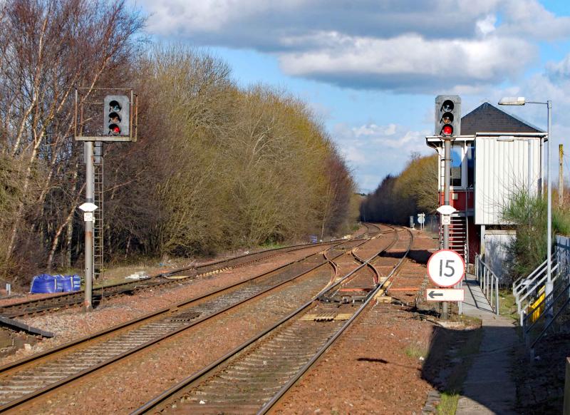 Barrhead lineside Clearance Pre-Electrification: Line side clearance work still to be started in March 2020 Photo of Barrhead lineside Clearance Pre-Electrification
