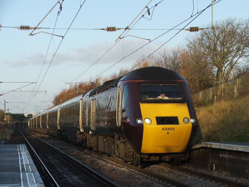 43303 : 43303 powers through Musselburgh with 1V56 Edinburgh-Penzance with 43378 on the rear Photo of 43303