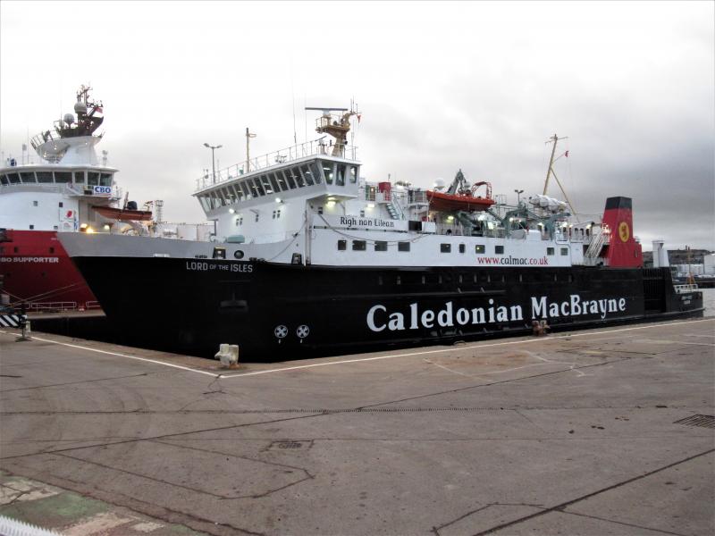 Lord of the Isles : Caledonian McBrayne at Dales Engineering Aberdeen 23-11-2020 Photo of Lord of the Isles