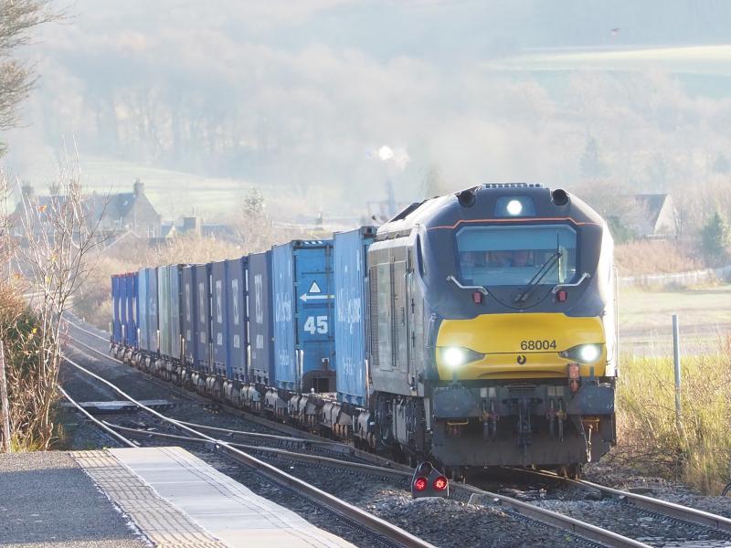 Ladybank Diversion: 68004 approaches Ladybank with a diverted 4A13 on Sunday 6 Dec 2020 Photo of Ladybank Diversion