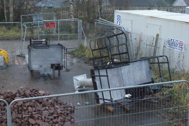 Photo of Signal post structures sitting at BofA