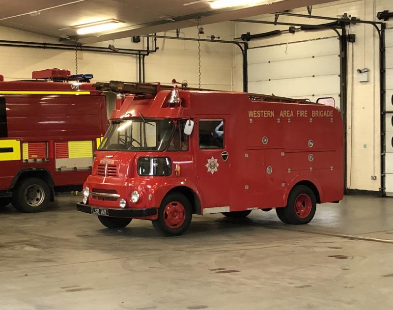Heritage Fire Engine: At Yorkhill fire station, Glasgow. 16/12/20. Photo of Heritage Fire Engine