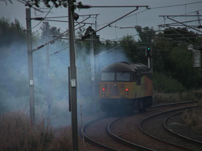 56096: 56096 clags away with 0E36 Millerhill-Doncaster Photo of 56096