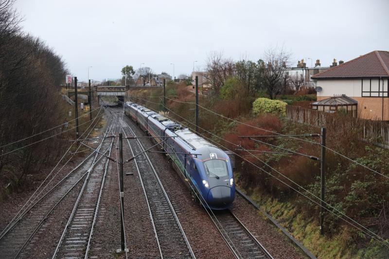 802301 in Craigentinny: Hull Trains 802301 on 5Z83 15.32 Edinburgh to Newcastle passing the site of Craigentinny signalbox on 03/03/2021 Photo of 802301 in Craigentinny
