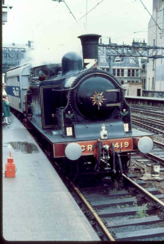 Celebrating a Centenary: CR 419 paired with modern freight vehicles in Glasgow Central in August 1979 when the station celebrated its Centenary. Photo of Celebrating a Centenary